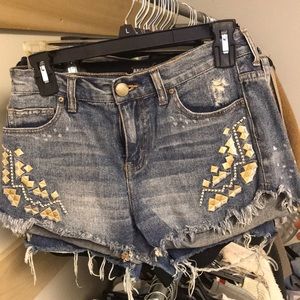 Free People Medium Wash Denim shorts